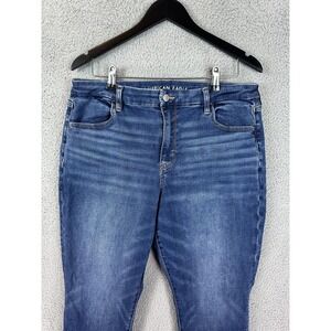 American Eagle Jeans Womens 16 Blue Curvy High-Rise Jegging Next Level Stretch